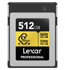 LEXAR CFexpress 512gb 3600/3300MB/s Pro gold