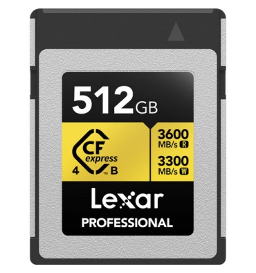 LEXAR CFexpress 512gb 3600/3300MB/s Pro gold