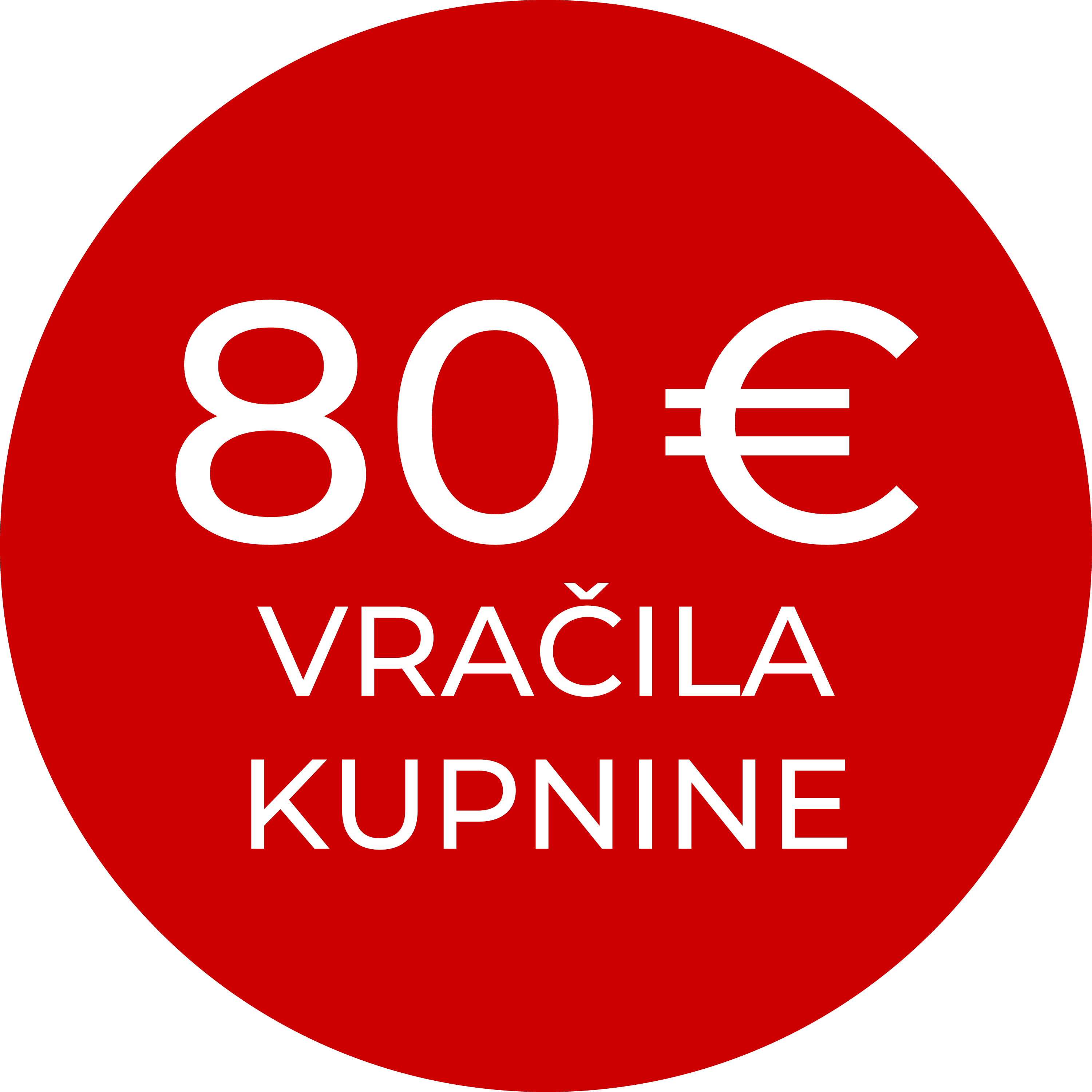 80 € vračila kupnine
